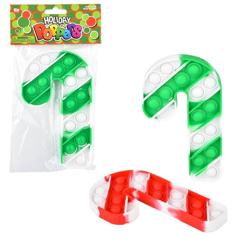 CANDY CANE BUBBLE POPPER 6.5" LLB kids toys Christmas