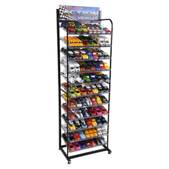 METAL DISPLAY RACK AND 156 PC VEHICLE BUNDLE 1 LLB Car Toys