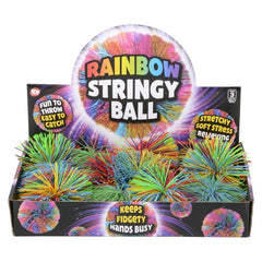 3.5" RAINBOW STRINGY BALL LLB kids toys