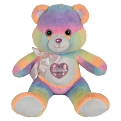 24" Cotton Candy Heart Bear - LLB Toys