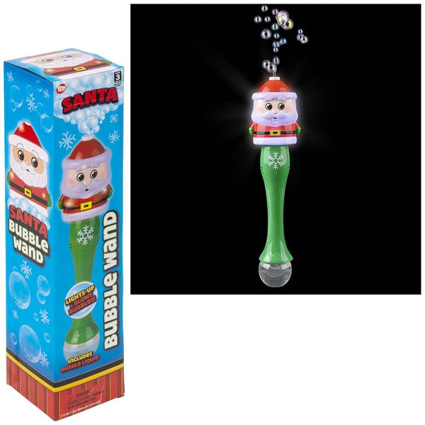 Light-Up Santa Bubble Wand 13.5: - LLB Toys
