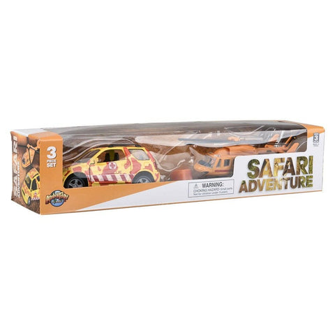 SAFARI DIECAST 4 X 4 ROVER AND HELICOPTER LLB kids toys
