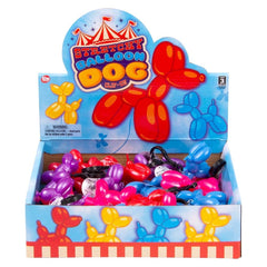 2.4" Stretchy Balloon Dog Clip On 24ct- LLB Toys
