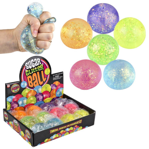 2.4" Squeezy Glitter Sugar Ball - LLB Toys