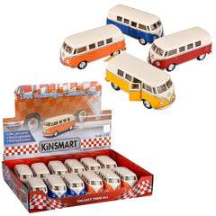5" Diecast Pull Back 1962 VW Classic Bus LLB kids toys