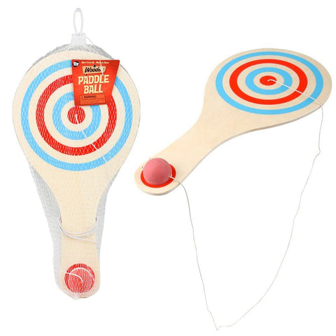 11.33" WOODEN PADDLE BALL LLB kids toys