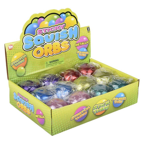SQUISH STICKY METALLIC BALL 2.75" LLB Squishy Toys