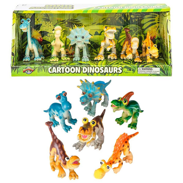 6 PC CARTOON DINOSAUR SET LLB kids toys
