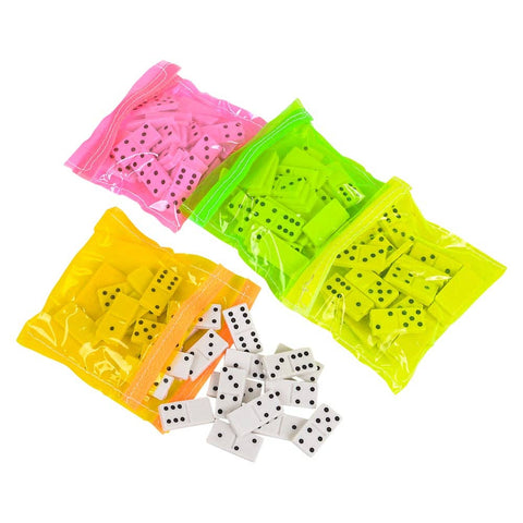 MINI DOMINOES WITH NEON POUCH LLB kids toys