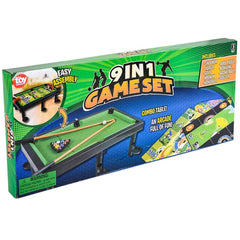 18" PLASTIC 9 IN ONE GAME SET LLB kids toys