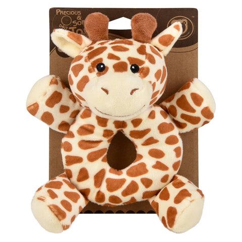 5.5" Giraffe Plush Baby Rattle - LLB Toys