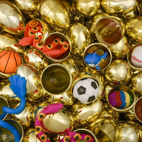 4" Toy Filled Metallic Gold Eggs 144 Pcs/Case - LLB Toys