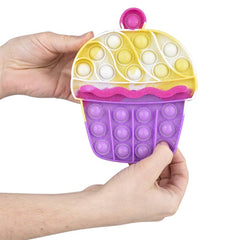 6.33" Valentine's Glitter Cupcake Bubble Popper - LLB Toys