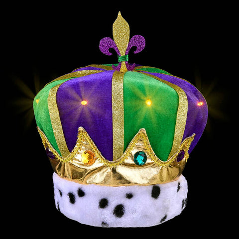 Light-Up Mardi Gras Crown Hat - LLB Toys