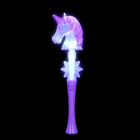 15" LIGHT-UP UNICORN WAND W/SOUND LLB Light-up Toys