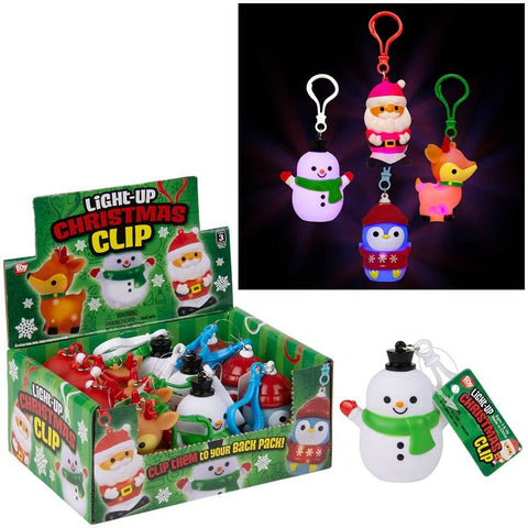 2.5" Light-Up Christmas Clip Ons- LLB Toys