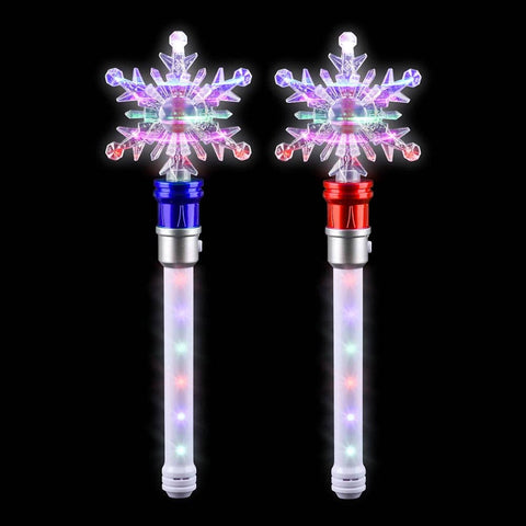 14.5" Light-Up Snowflake Spinning Wand - LLB Toys
