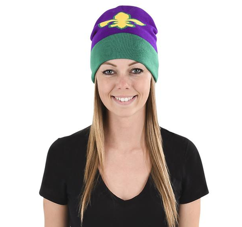 MARDI GRAS FLEUR DE LIS BEANIE HAT - LLB Toys