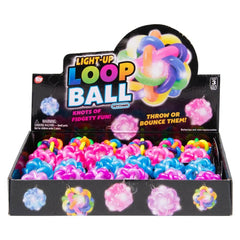 1.5" Light-Up Loop Ball Backpack Clip 24ct - LLB Toys