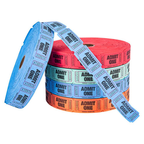 ADMIT ONE SINGLE ROLL TICKETS 2000/ROLL LLB kids toys