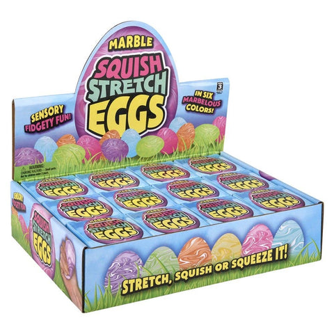 2.5" Squish And Stretch Marbleized Easter Egg  - LLB Toys