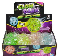 2" GLOW IN DARK SUCTION BALLS LLB kids toys