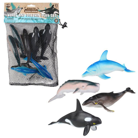5.5"-7.5" 7PC WHALE AND DOLPHIN MESH BAG LLB kids toys