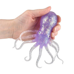 6" Squeeze Sparkle Confetti Octopus- LLB Toys