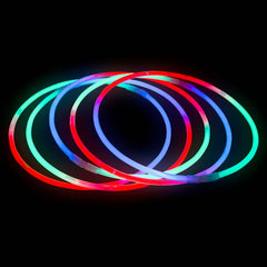 22" TRI-COLOR GLOW NECKLACE- 50 pc/tube - LLB Toys
