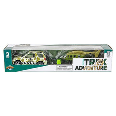 NORTHEN TREK DIECAST 4 X 4 ROVER AND HELICOPTER - LLB Toys