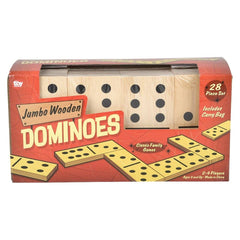 6" JUMBO WOODEN DOMINOES SET LLB kids toys