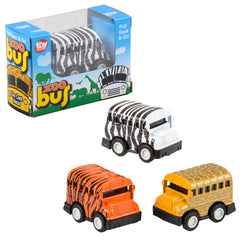 1.75" DIE-CAST PULL BACK PULL BACK MINI ZOO BUS LLB Car Toys