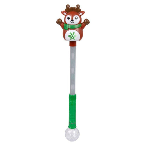 21" Light-Up Reindeer Magic Ball Wand - LLB Christmas