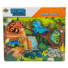 11.75" x 10.25" 6PC CHUNKY LIZARD PUZZLE LLB Puzzle