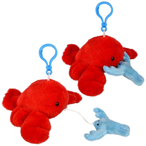 3.5" Mighty Quakes Lobster Backpack Clip - LLB Toys