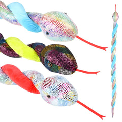 67" TWISTY SNAKE METALLIC ASSORTMENT B LLB Plush Toys