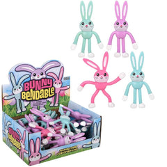 Bendable Easter Bunnies 5" 24/disp - LLB Toys