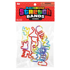 WORDS RAINBOW SILICONE STRETCH BANDS LLB kids toys