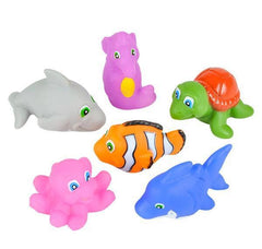2" RUBBER WATER SQUIRTING SEA LIFE ANIMALS LLB kids toys