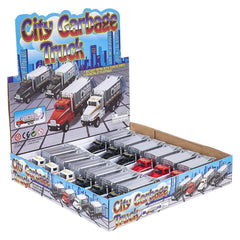 6" DIE-CAST PULL BACK GARBAGE TRUCK LLB Car Toys