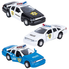 4.5" DIE-CAST PULL BACK POLICE CAR LLB Car Toys