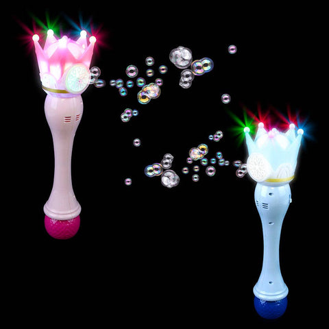 13.5" Light-Up Crown Bubble Wand - LLB Toys