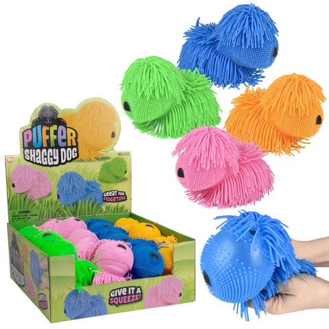 7" Shaggy Puffer Dog 12ct- LLB Toys