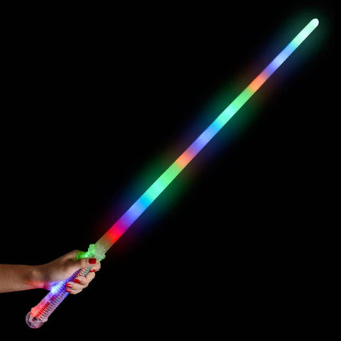 28" LIGHT-UP SWORD WITH TRANSPARENT HANDLE LLB Light-up Toys