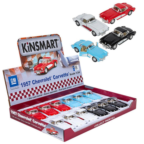 5" DIE-CAST 1957 CHEVROLET CORVETTE LLB Car Toys