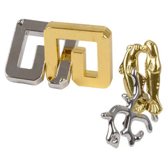 2" Metal Brain Teaser Puzzles 24ct - LLB Toys