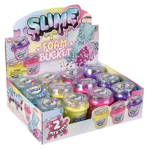 2.5" Bucket Foam Slime 12ct - LLB Toys