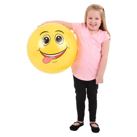 18" FUNNY FACE KNOBBY BALLS (6PC/UN) LLB kids toys