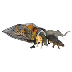 6PC MESH BAG SAFARI ANIMAL ASSORTMENT LLB kids toys