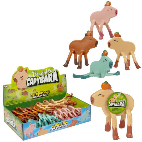 3.75" Bendable Capybara 24ct - LLB Toys